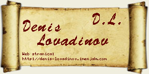 Denis Lovadinov vizit kartica